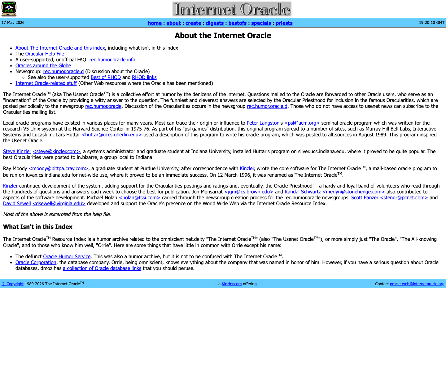 Screenshot preview for Internetoracle