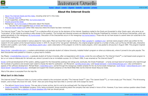 Screenshot preview for Internetoracle
