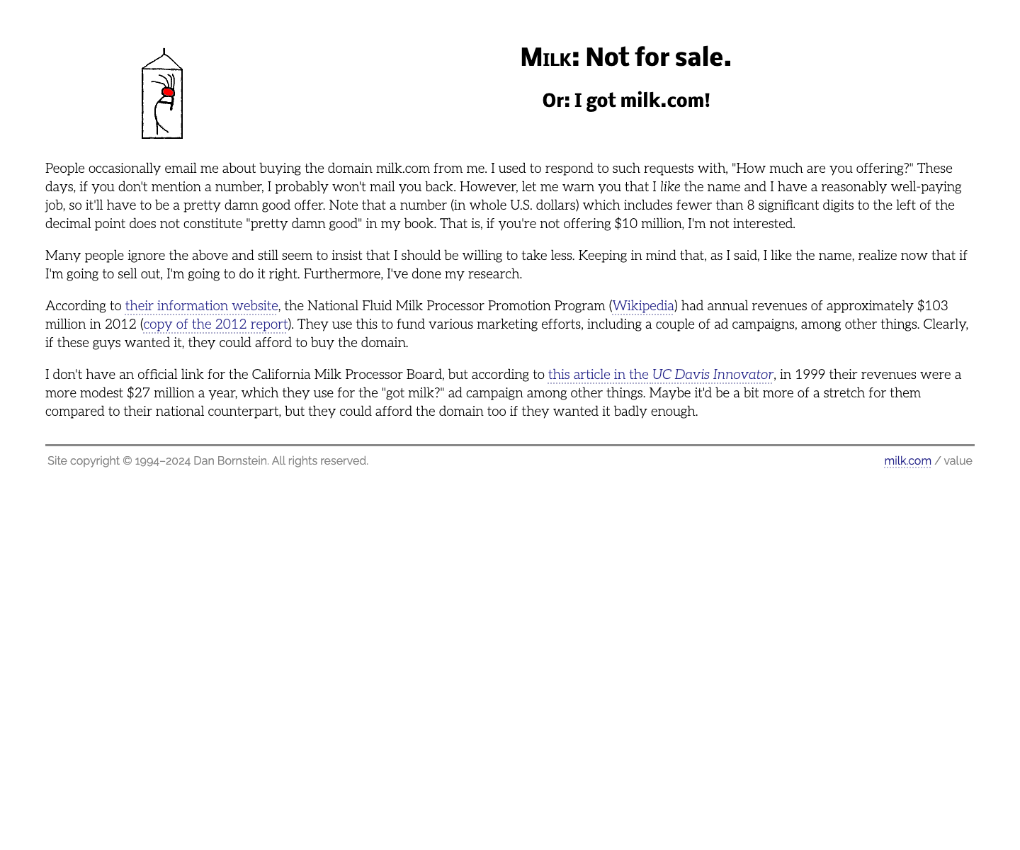 Screenshot preview for Milk